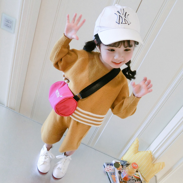 Costum copii din doua piese pentru fete in trei culori