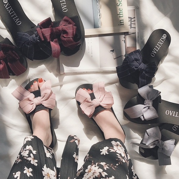 Papuci casual dama cu panglica in mai multe culori