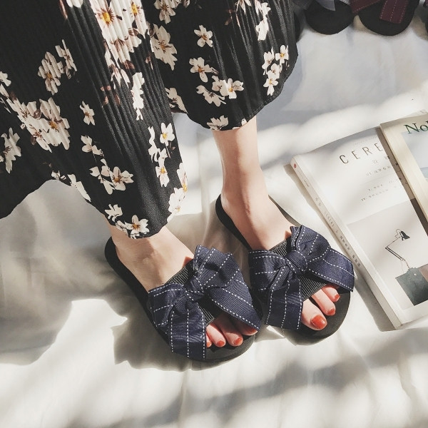 Papuci casual dama cu panglica in mai multe culori