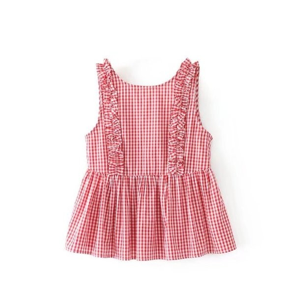 Maieu de damă în carouri de culoare roșu și negru potrivit pentru utilizarea de zi cu zi