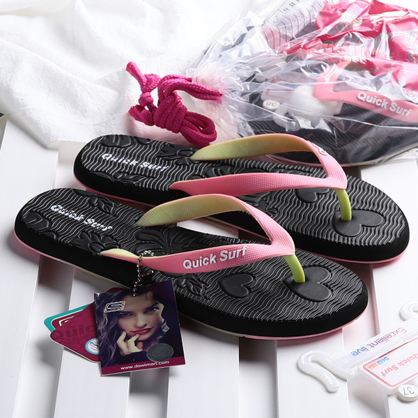 Papuci de dama cu imprimeu brant in doua culori