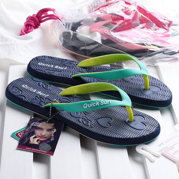 Papuci de dama cu imprimeu brant in doua culori