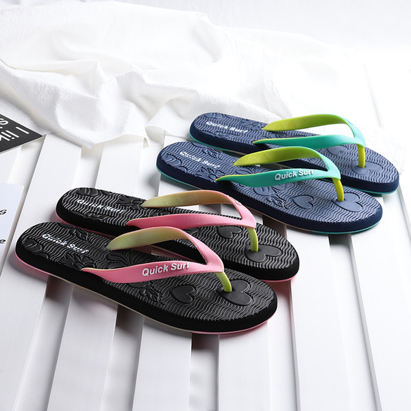 Papuci de dama cu imprimeu brant in doua culori