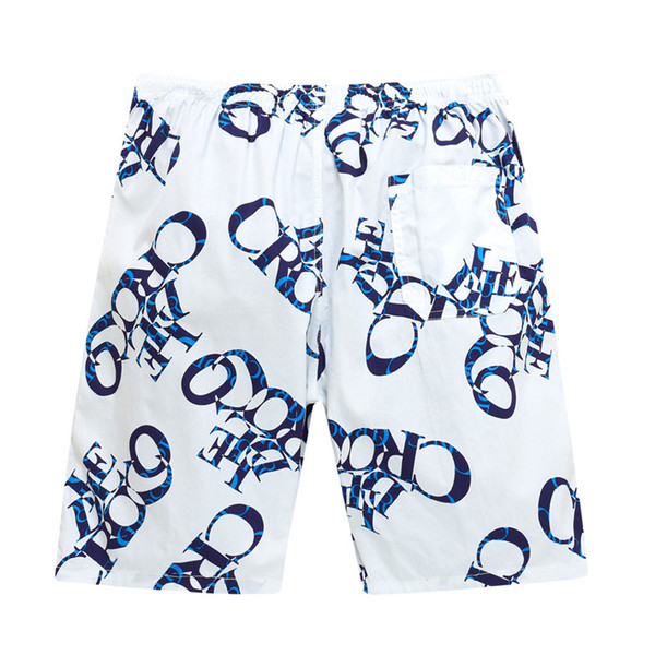 Pantaloni scurți pentru bărbați în alb cu inscripție colorată