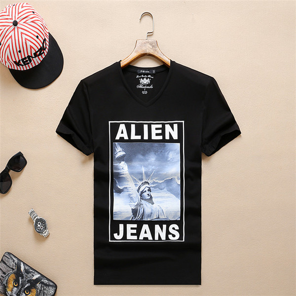 Tricou bărbătesc cu mâneci scurte cu imprimeu și inscripție