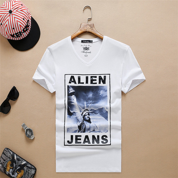 Tricou bărbătesc cu mâneci scurte cu imprimeu și inscripție