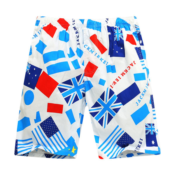 Férfi rövidnadrág fehér színben, színes nyomattal