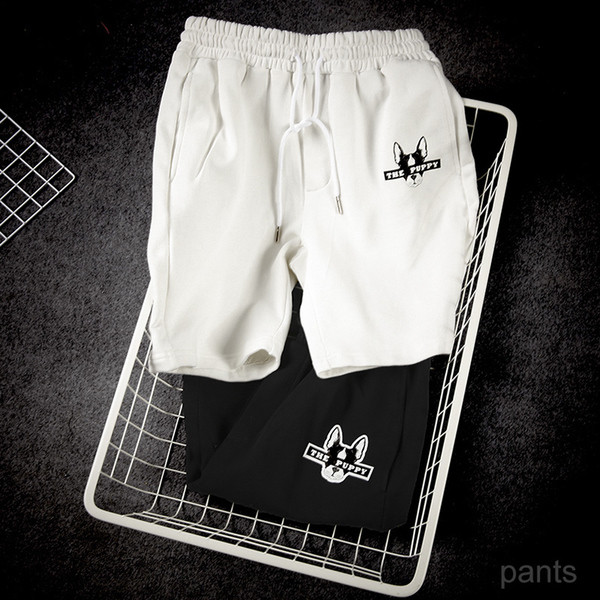 Alkalmi férfi rövidnadrág fehér és fekete megkötővel