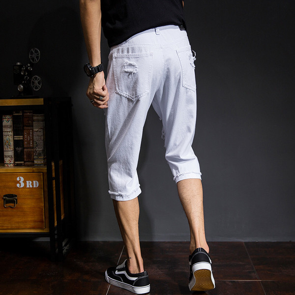 Két színben zsebes, szakadt férfi farmernadrág