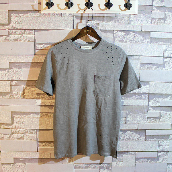 Tricou simplu pentru bărbați, în diferite culori, cu buzunar
