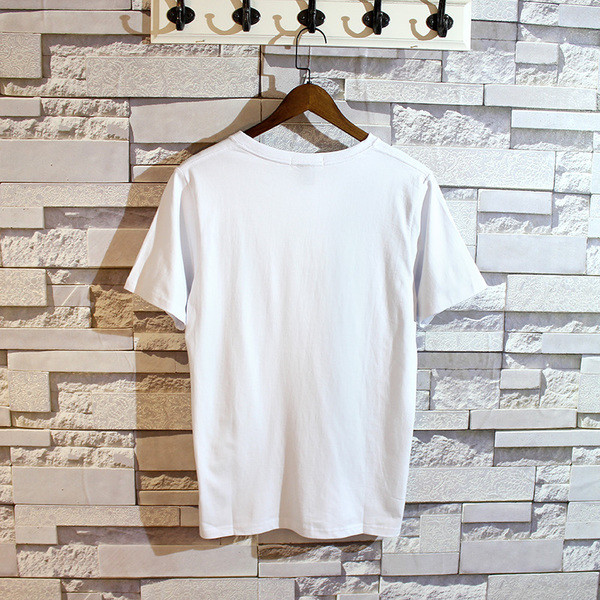 Rövid ujjú férfi póló nyomattal és felirattal három színben