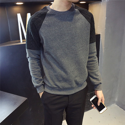 Мъжки стилен пуловер с О-образна яка 
