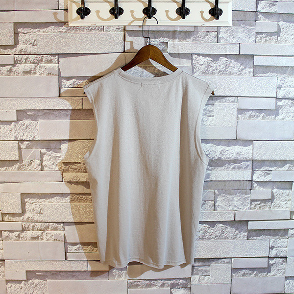 Maieu simplu pentru bărbați în alb și gri cu imprimeu