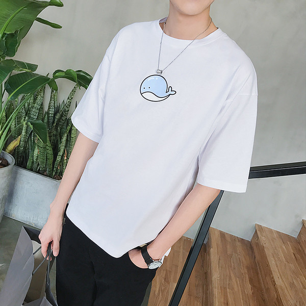 Bluza barbati casual cu maneci 3/4 cu aplicatie - 4 culori