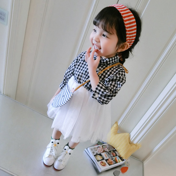 Gyermek kockás ruha lányoknak