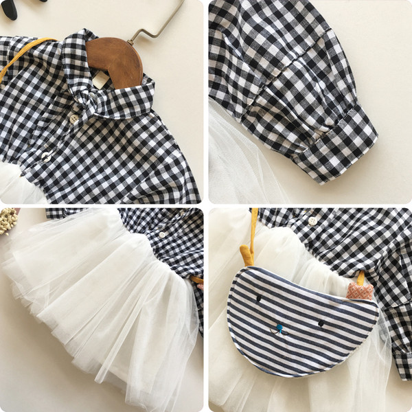 Gyermek kockás ruha lányoknak