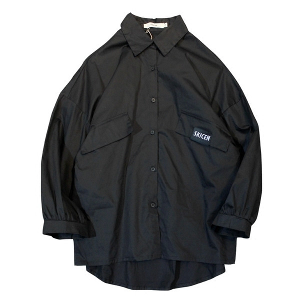 Férfi hosszú ing három színben gallérral és utánzatzsebekkel