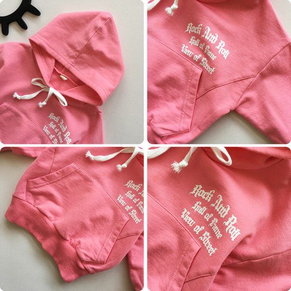 Gyerek blúz lányoknak fehér és rózsaszín felirattal