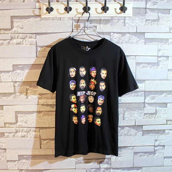 Férfi póló rövid ujjal két színben, mintával