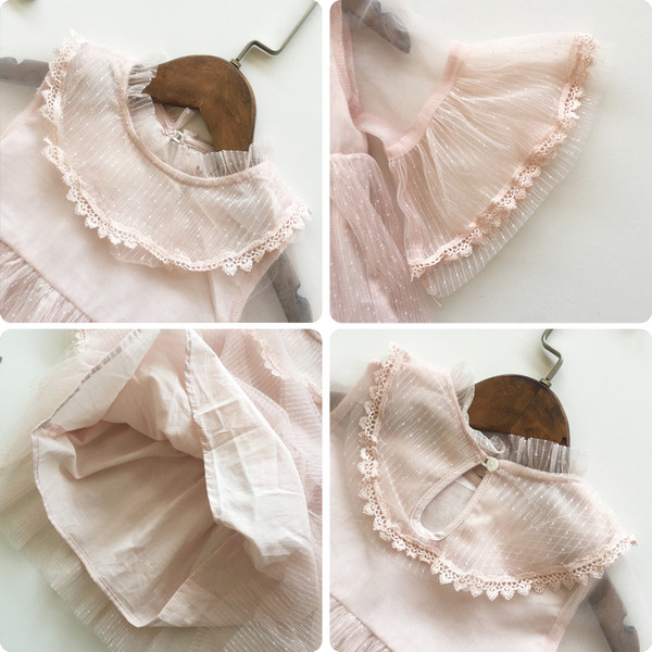 Gyermek pecsétruha fehér és rózsaszín színben