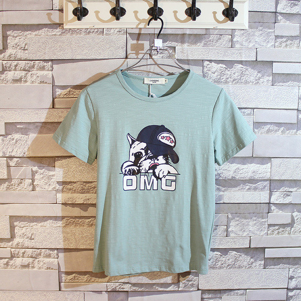 Alkalmi férfi póló rajzfilmmel, két színben