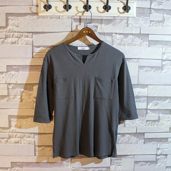 Lezser férfi nyári póló zsebekkel, három színben