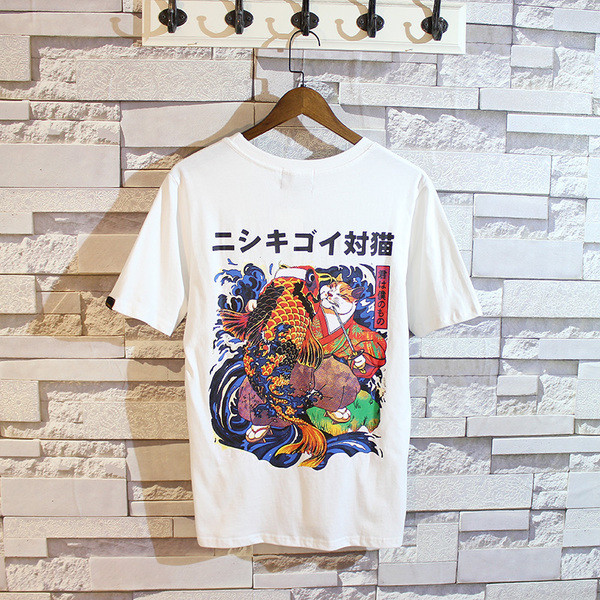 Αντρικά καλοκαιρινά μπλουζάκια με κοντό μανίκι σε δύο χρώματα με εκτύπωση