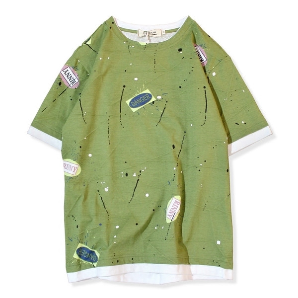 Alkalmi férfi póló rövid ujjal friss színekben és mintával