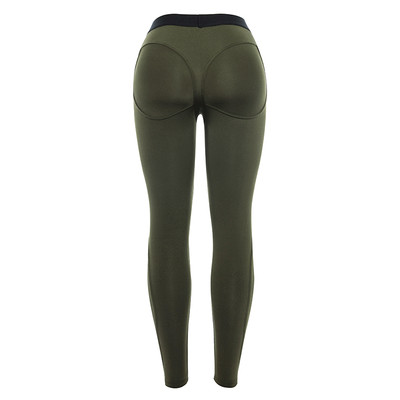 Női leggings fekete és zöld színben, egyszerű modellben
