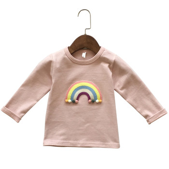 Παιδική μπλούζα για κορίτσια με δεμένη χρωματιστά μοτίβα