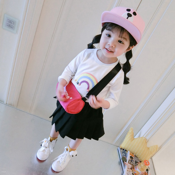 Gyerek blúz lányoknak kötött színes motívumokkal