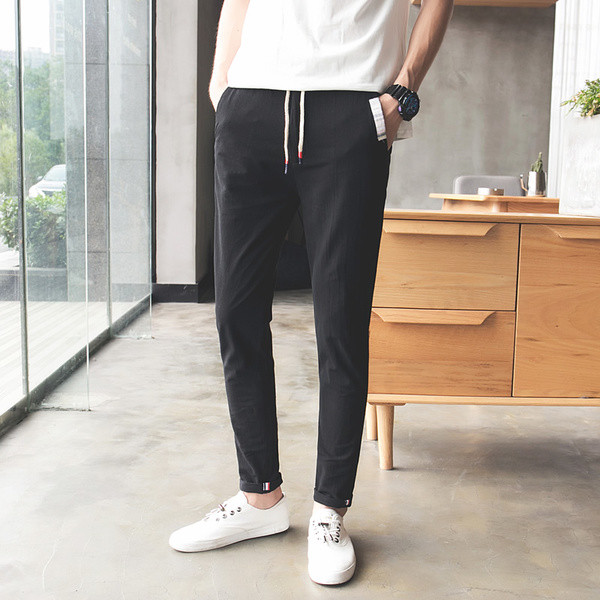 Sport - alkalmi férfi nadrág nyakkendővel több színben