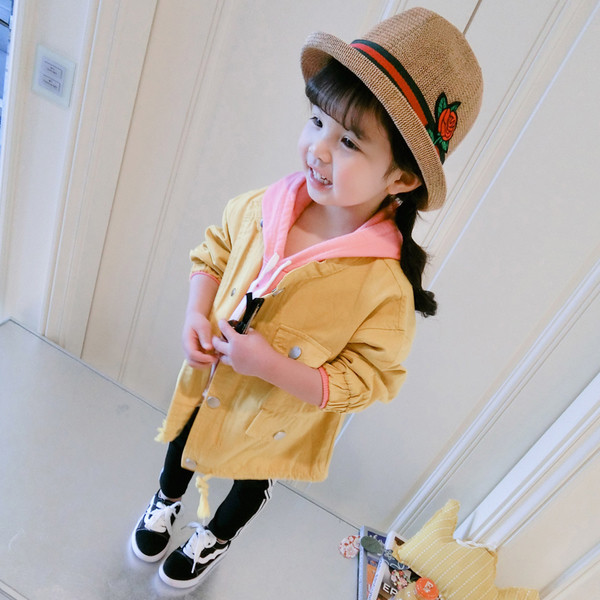 Παιδικό μπουφάν για κορίτσια άνοιξη-φθινόπωρο με ο-λαιμό