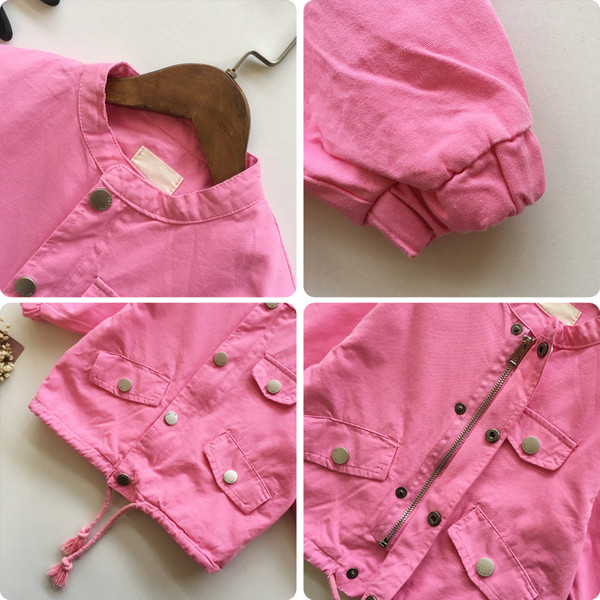 Παιδικό μπουφάν για κορίτσια άνοιξη-φθινόπωρο με ο-λαιμό