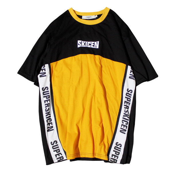 Ανδρικό αθλητικό μπλουζάκι με κολάρο και επιγραφή σε σχήμα O