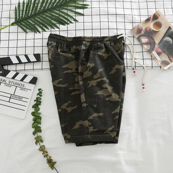 Camouflage ανδρικό κοντό παντελόνι με τσέπες και κορδόνια κατάλληλος για τη καθημερινή ζωή