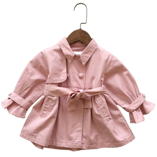 Παιδικό μπουφάν άνοιξης-φθινοπώρου για κορίτσια με κορδέλα