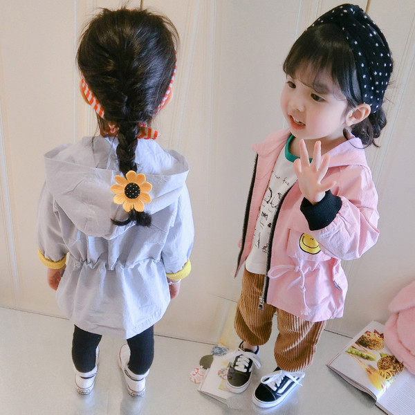 Παιδικό μπουφάν άνοιξης-φθινοπώρου για κορίτσια με κουκούλα 