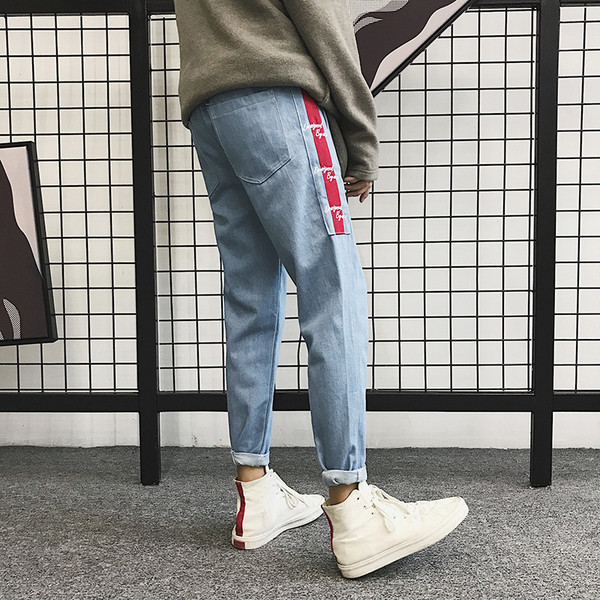 Lezser modern férfi farmer két színben