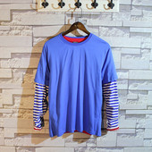 Férfi blúz hosszú ujjal és rövid ujjú utánzattal, több színben