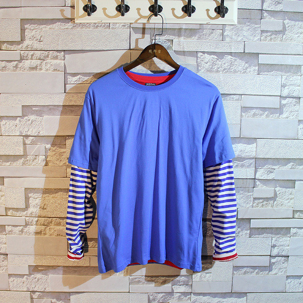 Férfi blúz hosszú ujjal és rövid ujjú utánzattal, több színben