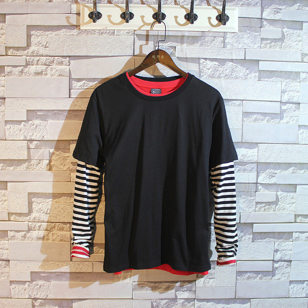 Férfi blúz hosszú ujjal és rövid ujjú utánzattal, több színben