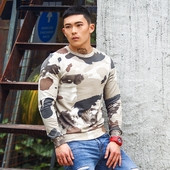 Κομψή ανδρική μπλούζα  με κολάρο