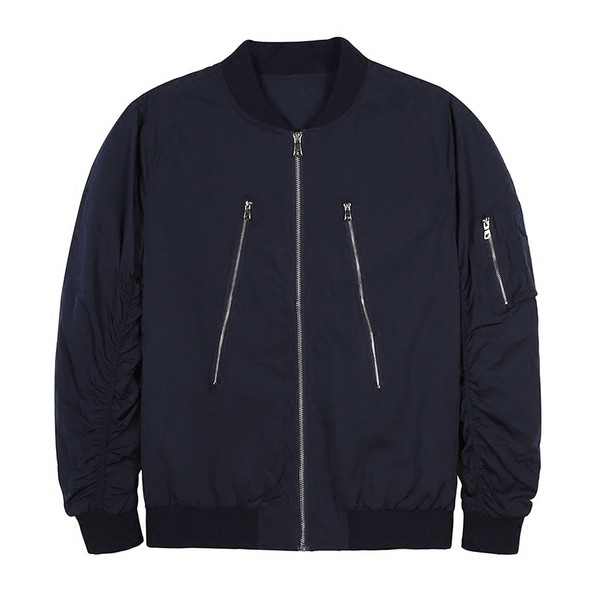 Tavaszi férfi kabát cipzáros elemekkel, a színekben