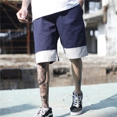 Κομψά ανδρικά σορτς  σε μπλε, πράσινο και κόκκινο χρώμα