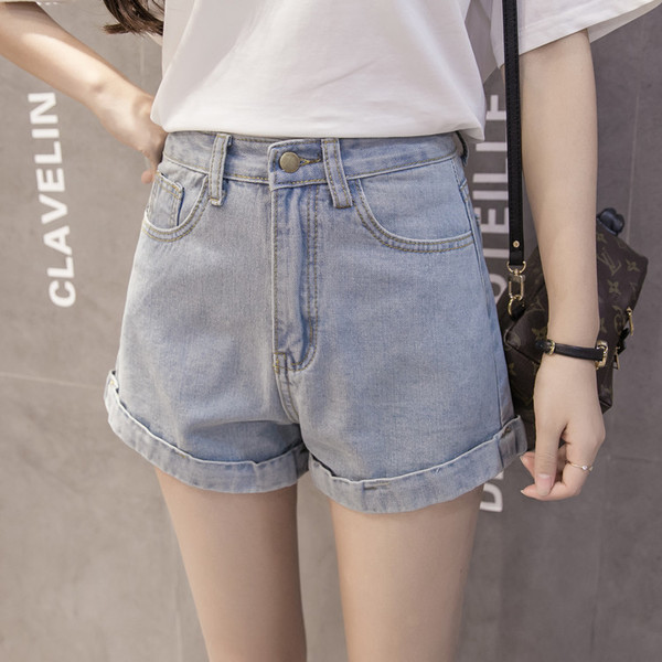 Lezser farmer rövidnadrág magas derékkal, különböző színekben