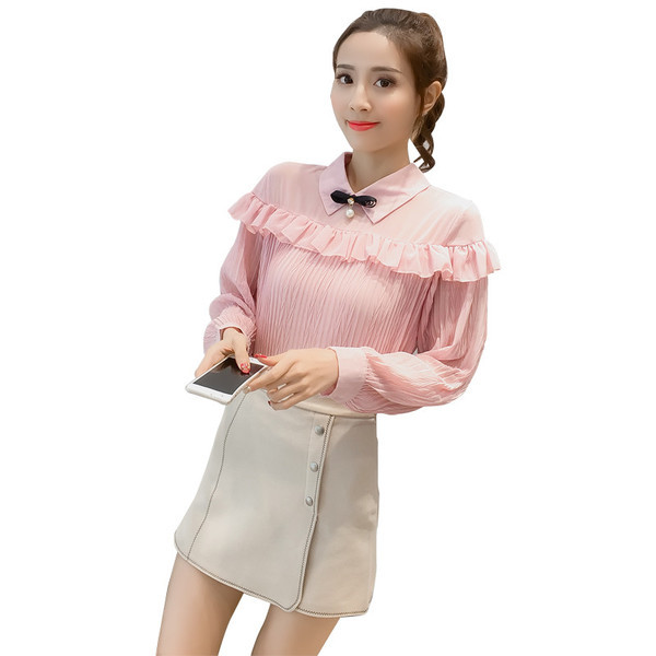 Stílusos női rakott ing díszítéssel