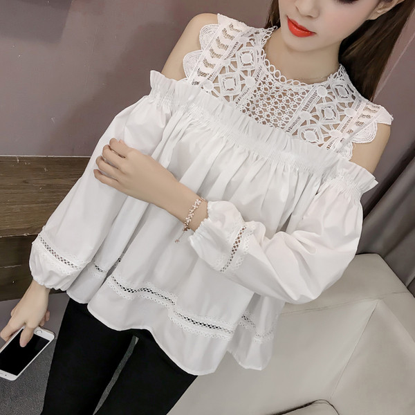 Modern női ing leesett vállú széles modell