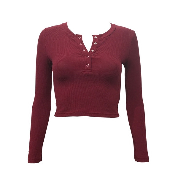 Γυναικεία casual μπλούζα με ρυθμιζόμενο V-neckline σε διάφορα χρώματα