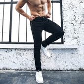 Férfi sima farmer modell Slim fekete és kék színben